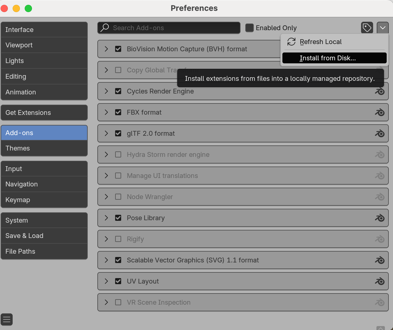 Install the Add-on to Blender
