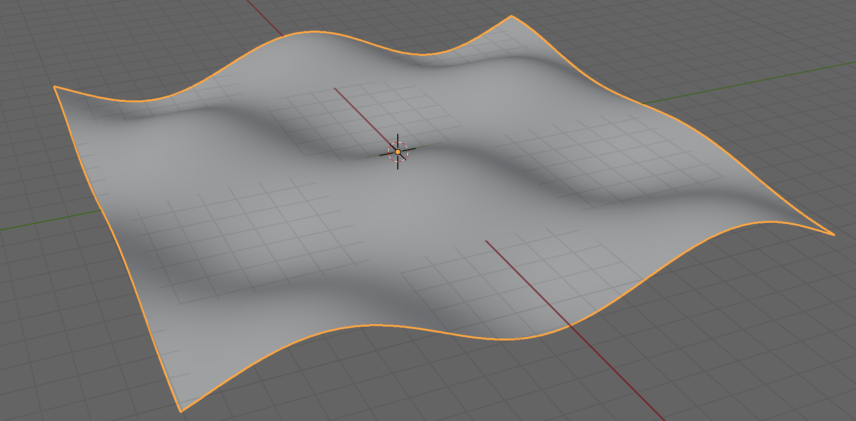 A wavy plane generated by a math function